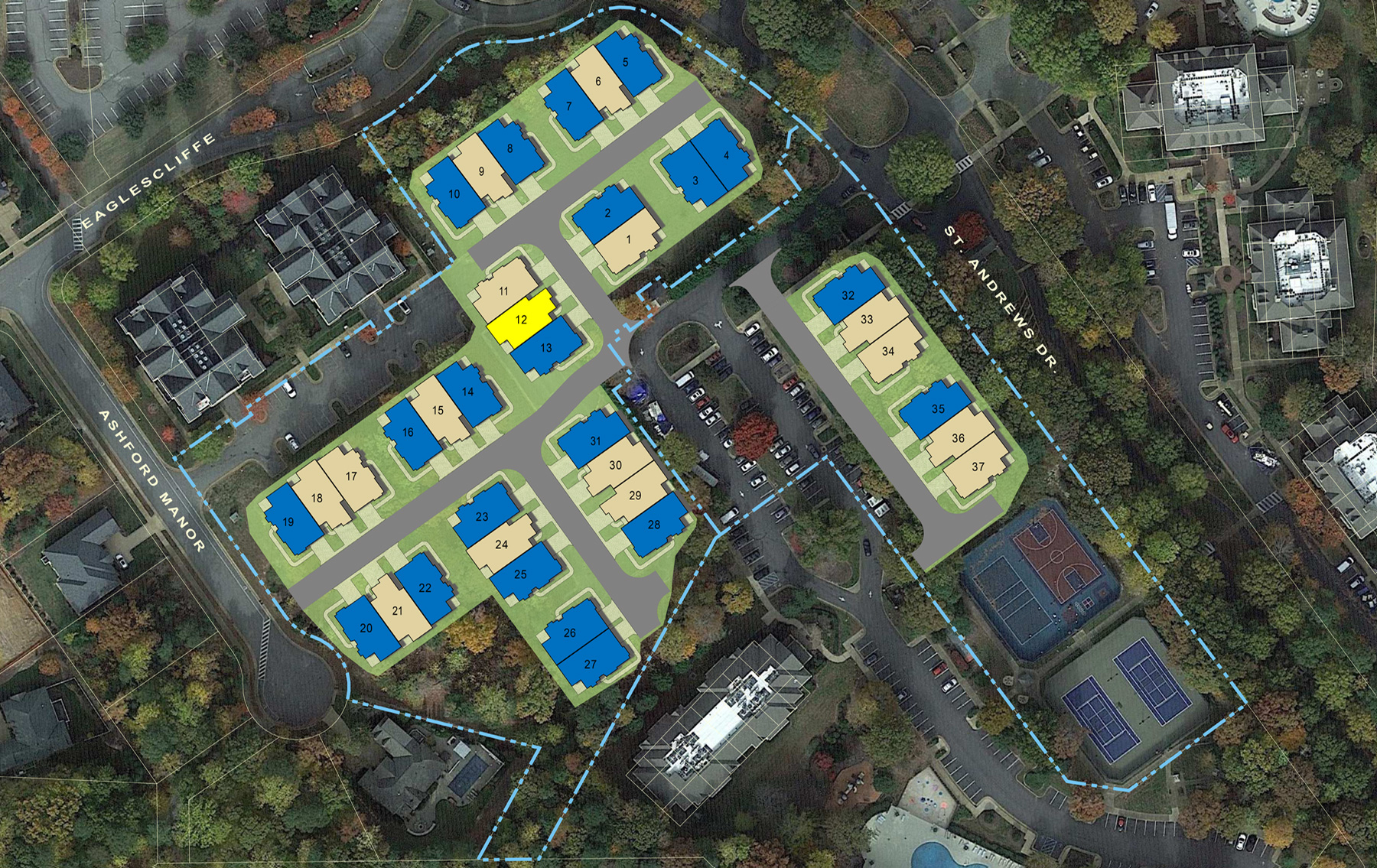 Country Club Villas at Ford's Colony Site Plan